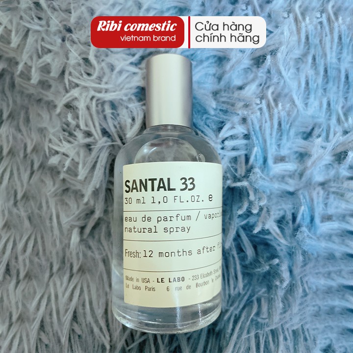 Nước hoa Le Labo Santal 33 30ml unisex Hương thơm của xưởng gỗ độc đáo