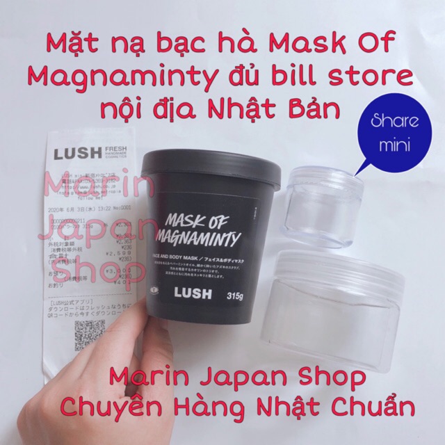 (Mini) Mặt nạ tươi Lush Mask of Magnaminty nội địa Nhật Bản