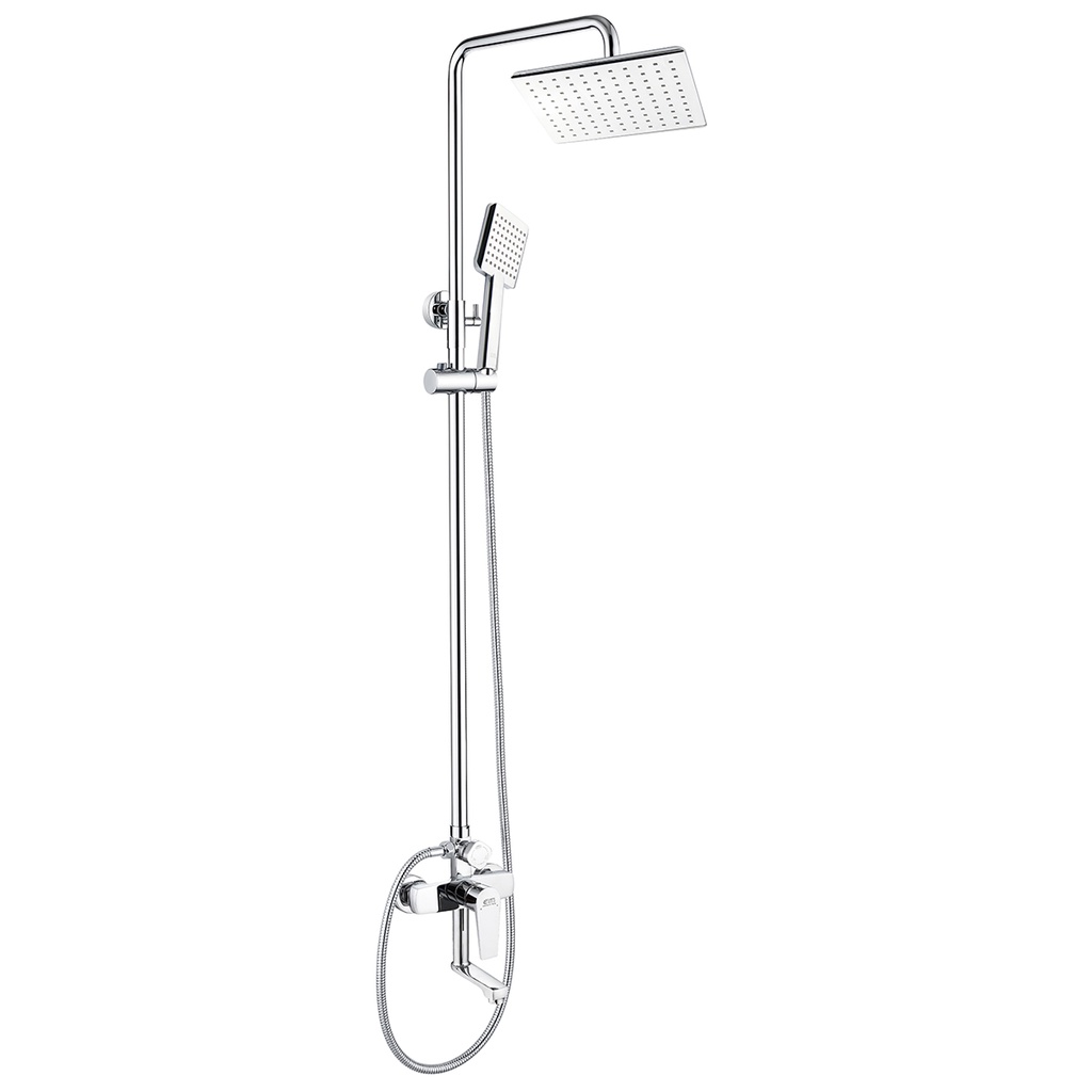 Bộ cây sen nóng lạnh Đồng mạ Chrome Eurolife EL-SC913