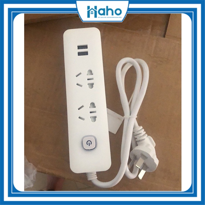 Ổ Cắm Điện Đa Năng Chống Giật Thông Minh Có Cổng Sạc USB Dây Dài, Chịu Công Suất 2500w Haho
