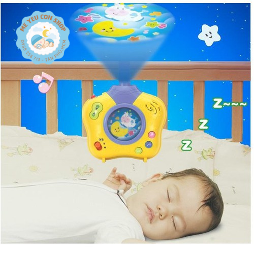 Đèn chiếu sao ru ngủ giai điệu nhạc - tiếng ồn trắng giúp bé ngủ ngon chuẩn Easy - Winfun 0806 (katydang)