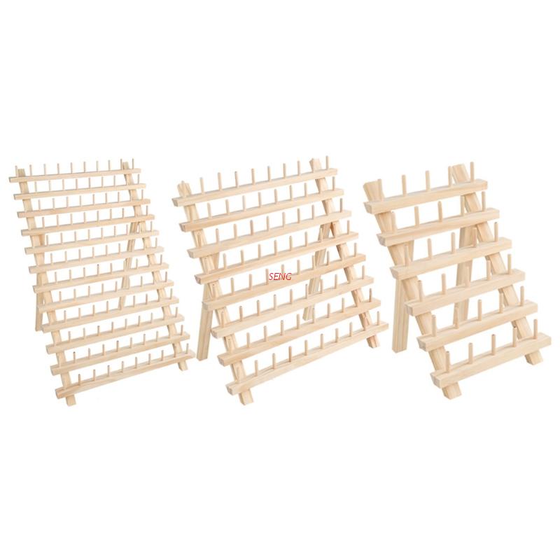 Giá Đỡ Ống Chỉ Bằng Gỗ 30/80/120 Có Thể Gấp Gọn Tiện Dụng