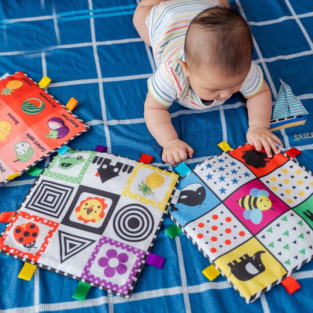 Tranh Vải Sột Soạt Kích Thích Thị Giác Cho Trẻ Sơ Sinh Phát Triển Trí Não - Tummy time - Lalala Baby