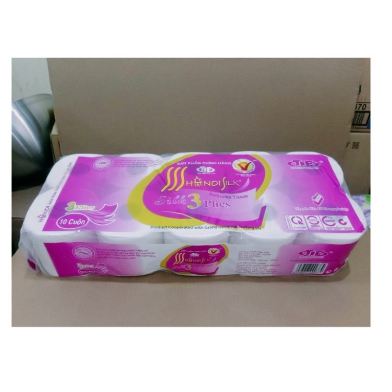 Giấy Vệ Sinh Hà Nội Loại 1 Nặng 1,6kg 𝓢𝓱𝓸𝓹 𝓣𝓲𝓮̣̂𝓷 𝓘́𝓬𝓱 Giấy bằng bột giấy nguyên sinh trắng tinh