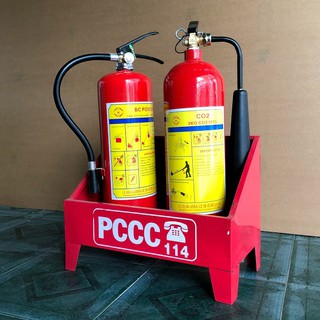 Kệ đôi để hai bình chữa cháy cầm tay