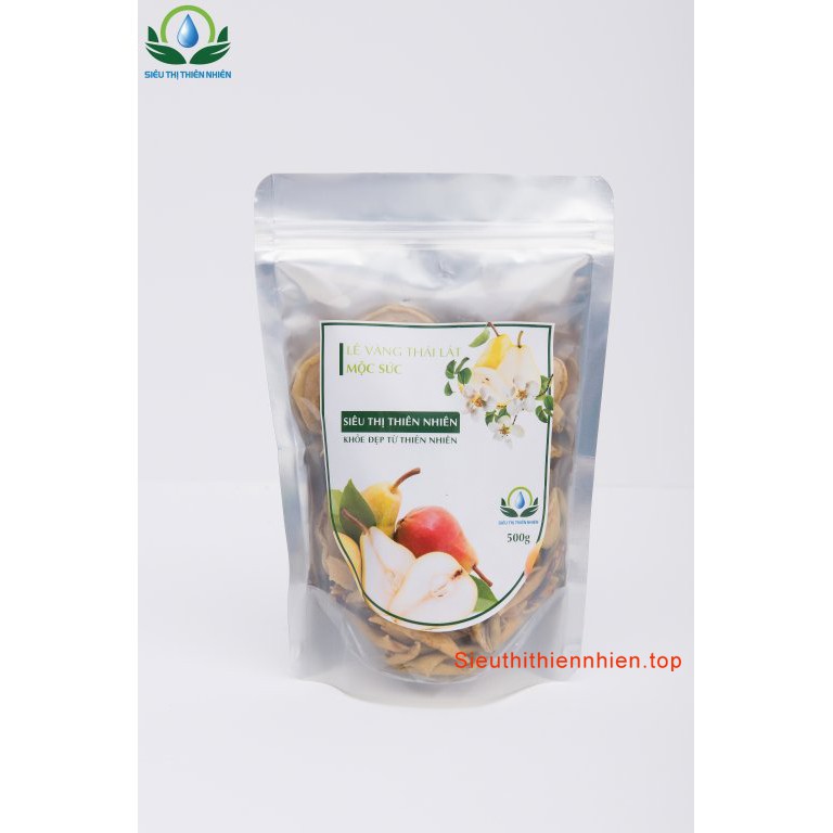 Quả lê vàng thái lát sấy khô đóng túi zip thương hiệu Mộc Sắc | BigBuy360 - bigbuy360.vn