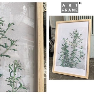 Khung tranh gỗ treo tường, khung tranh canvas mặt kính mica trong 4 màu, khổ chữ nhật nhiều kích thước-KG04