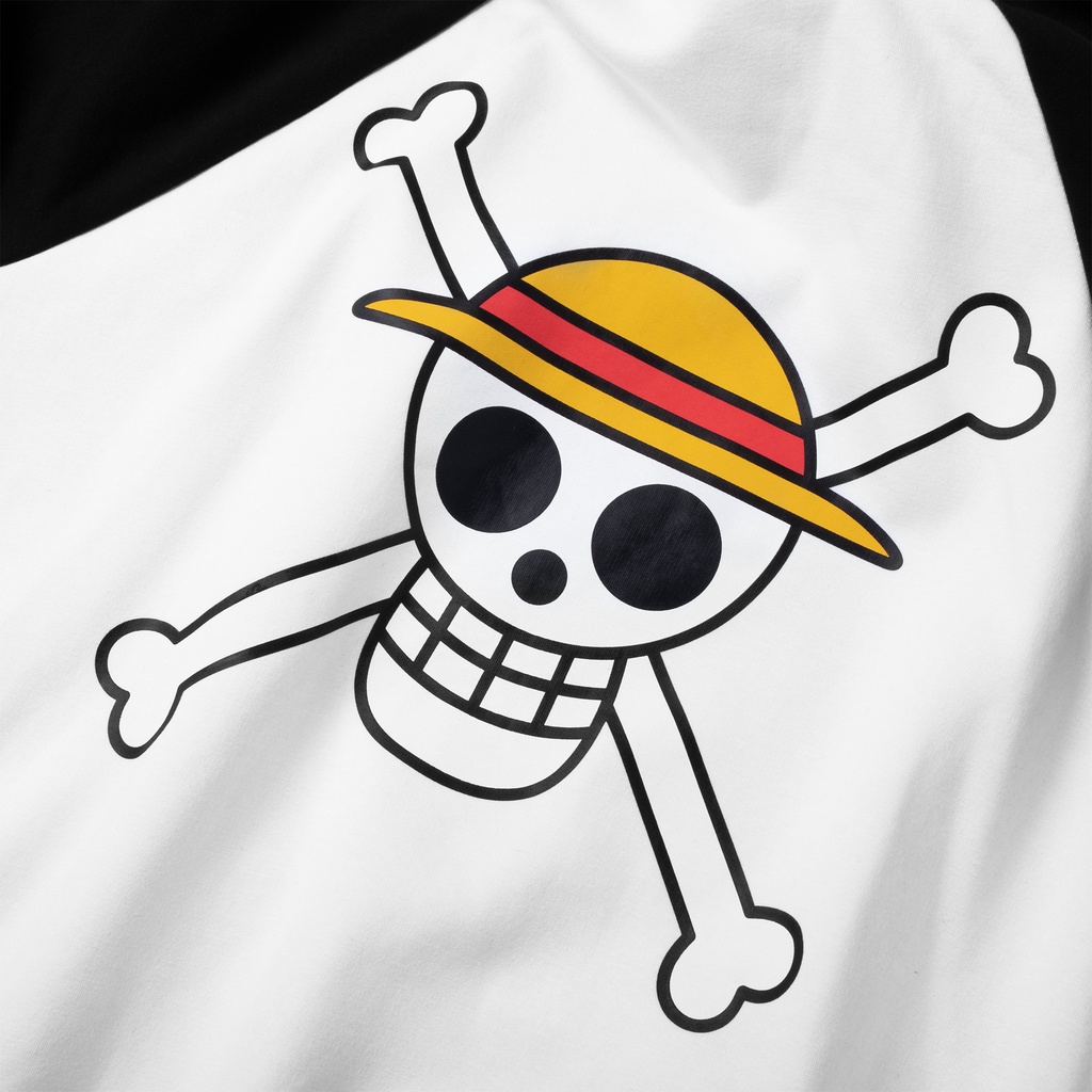 Áo Khoác DirtyCoins x One Piece Luffy Raglan Hoodie - White