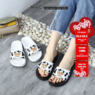 Dép Nữ MWC Quai Ngang Hình Mặt Bò Sữa Ngộ Nghĩnh NUDE- 3455