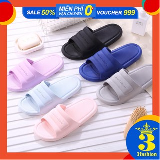 Dép Nhựa 3Fashion Cao Cấp Chống Thấm Nước Quai Ngang In Chữ Studio&Home - 3188