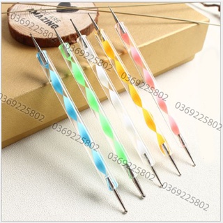 Set 5 bút gắn đá và vẽ chấm bi 2 đầu