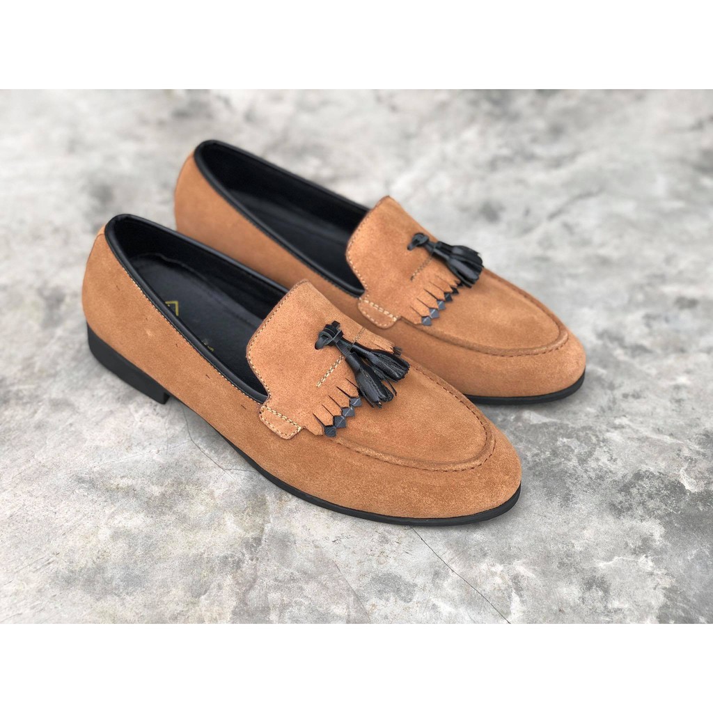 [Mã MASK2630K giảm 15% tối đa 30K đơn từ 99K] Giày lười nam da lộn, Suede Loafer