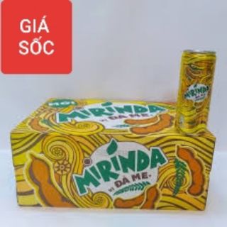 Thùng 24 lon Mirinda vị đá me 330ml (Hsd:9/2021)