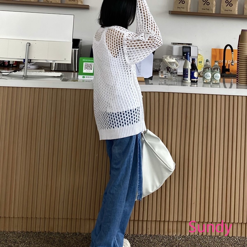 Áo Dệt Kim Chống Nắng Thời Trang Mùa Hè Hàn Quốc Dành Cho Nữ