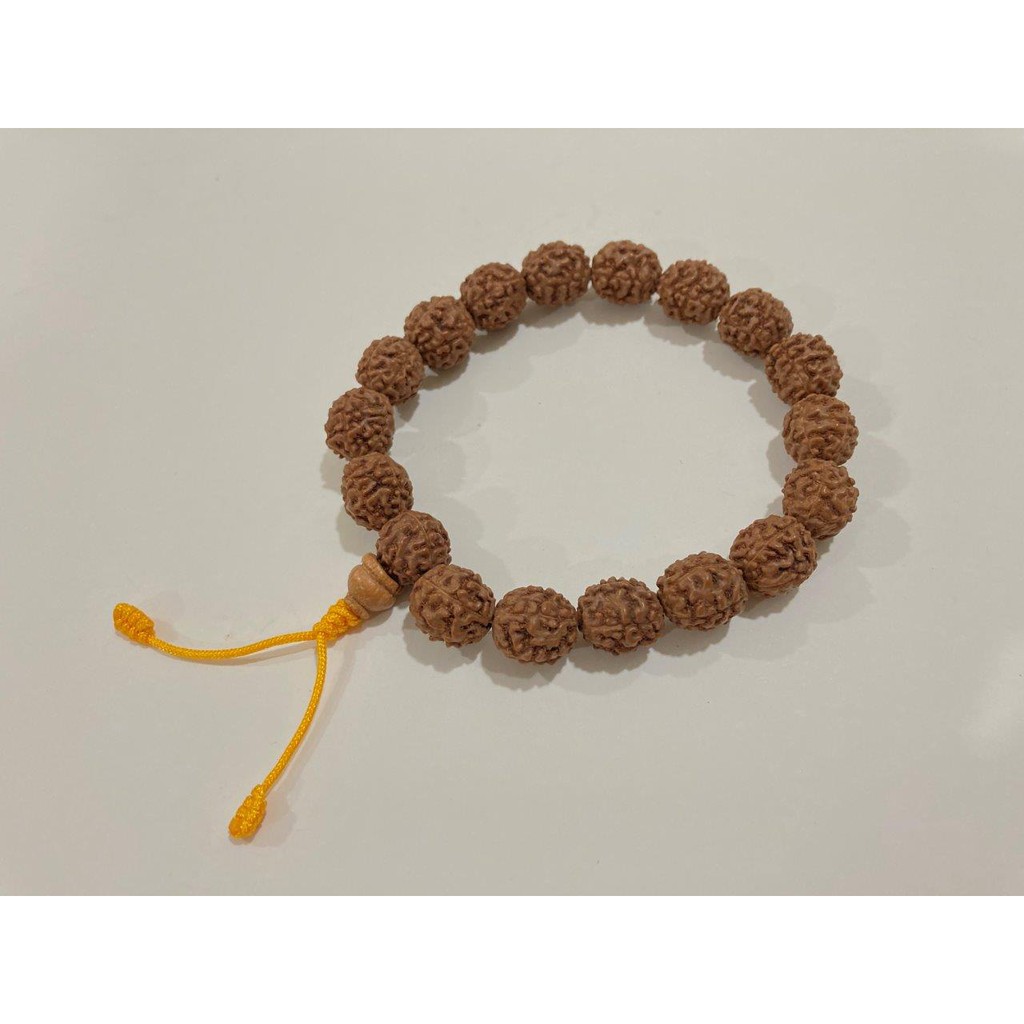 Vòng tay bồ đề Kim Cang tự nhiên Nepal 10mm hạt nhẫn rất đẹp - Nepali Handmade Rudraksha Beads 10mm Bracelet