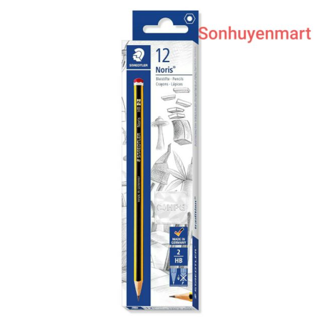 Bút chì Đức sọc vàng đen Staedtler 2B