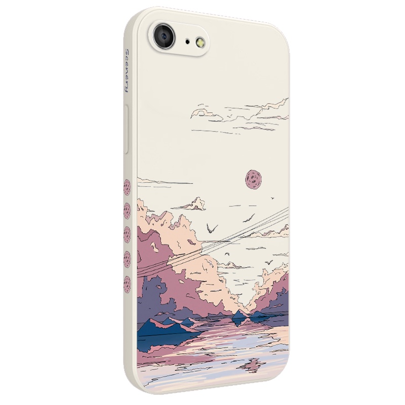 Ốp Điện Thoại Silicon Dẻo Họa Tiết Phong Cảnh Anime Cho IPhone 8 7 6 6S Plus SE 2020