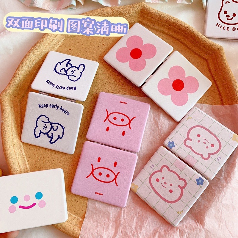 Gương Cầm Tay Mini Đậy Nắp