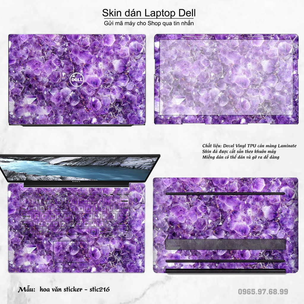 Skin dán Laptop Dell in hình Hoa văn sticker nhiều mẫu 35 (inbox mã máy cho Shop)