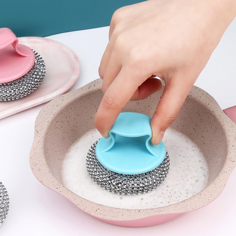 Cọ Chà Nồi Có Tay Cầm Dài Tiện Dụng Và Bền