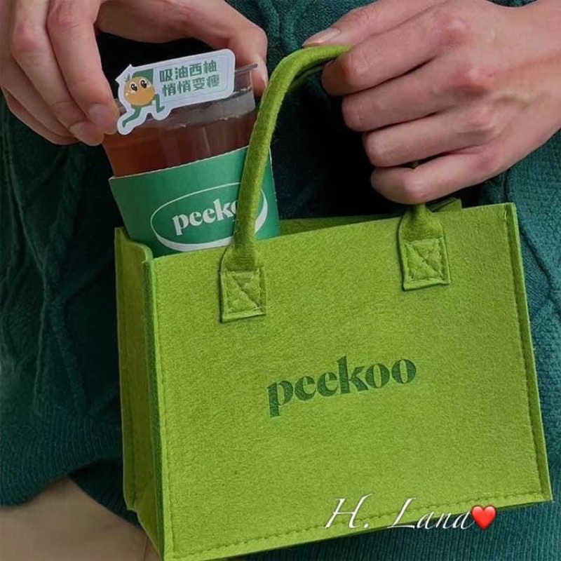TÚI XÁCH PEEKOO XANH LÁ CỰC HOT ST