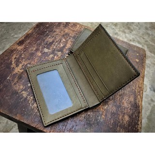 [FREESHIP] Ví nam Ví đứng xanh rêu - Chọn da theo yêu cầu [DA THẬT - HANDMADE]