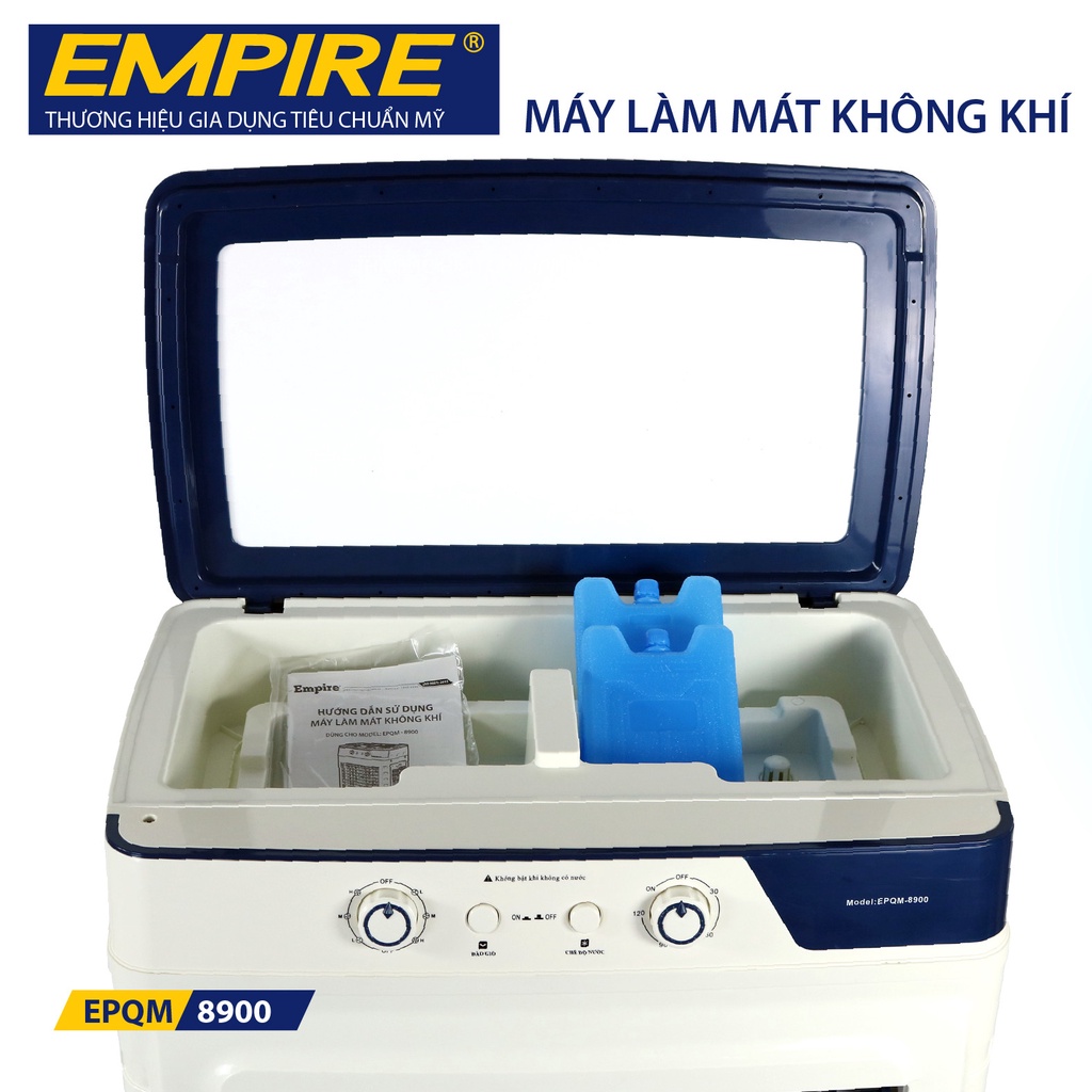 Quạt điều hòa hơi nước Empire mã 8900 dung tích 60L- Quạt làm mát hơi nước