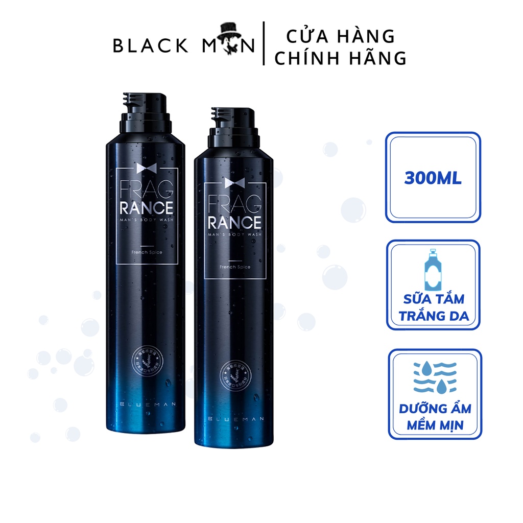 Sữa Tắm Nam Siêu Bọt Mousse BLUEMAN Dưỡng Ẩm Da Hương Thơm Dài Lâu 300ml BM06