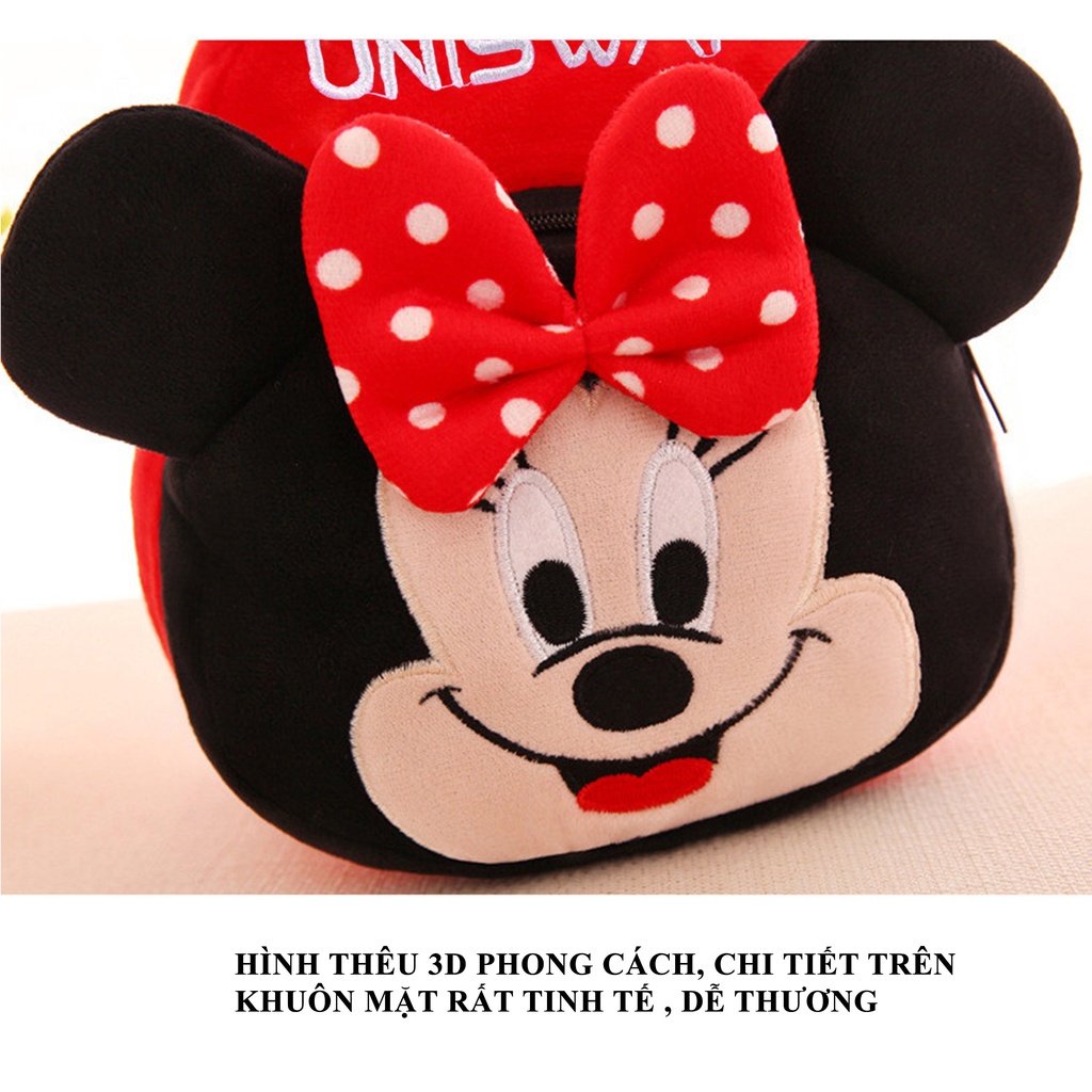 Balo UNISWAP hoạt hình siêu đáng yêu nhiều mẫu vải nhung mịn cho bé mầm non - mẫu giáo