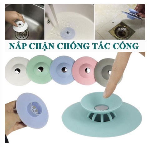 Nắp đạy chặn rác bồn rửa bát, bật mở thông minh, ngăn mùi bồn tắm, nắp cống 88051