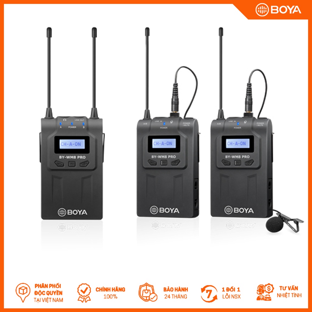 BOYA BY-WM8 PRO K2 - Mic thu âm không dây dành cho Máy ảnh
