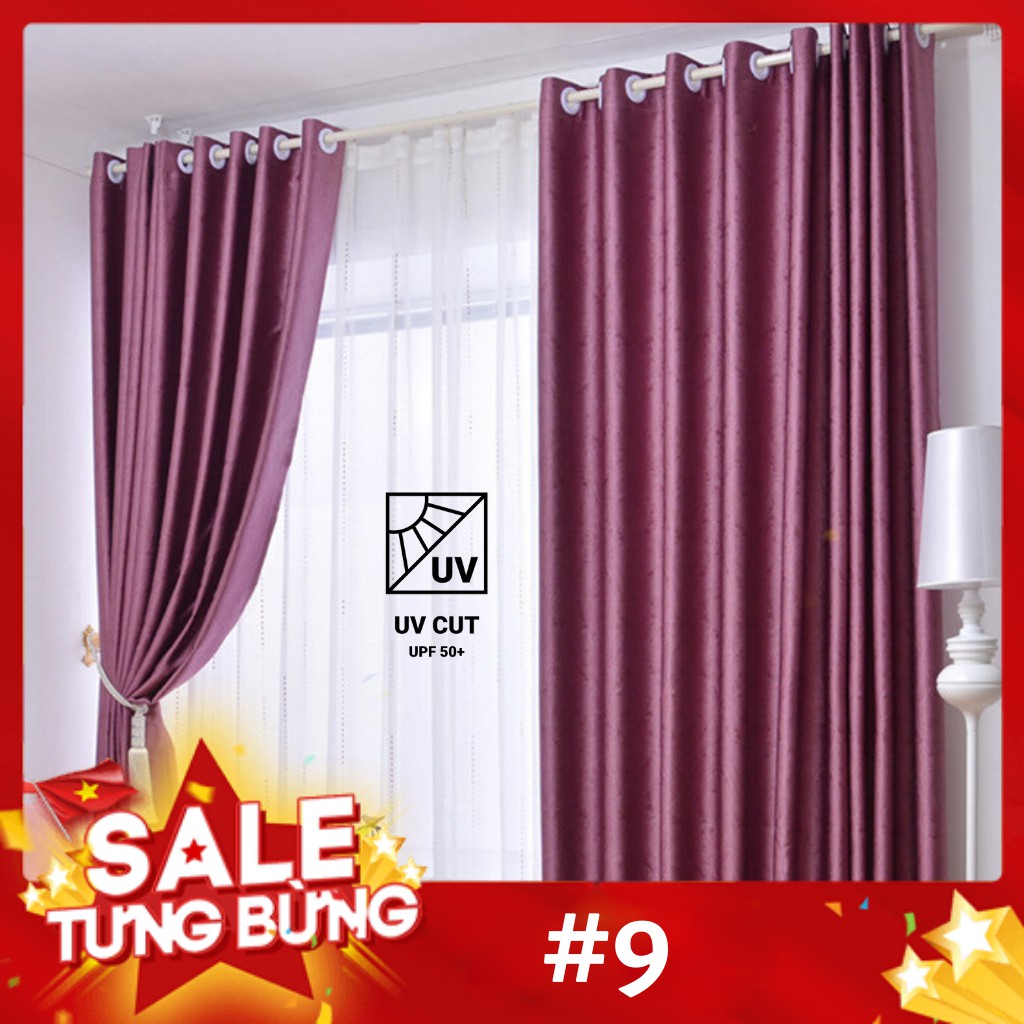 [SALE 50%] Rèm cửa đẹp MÀU TÍM HỒNG cản nắng cách nhiệt. NHIỀU SIZE