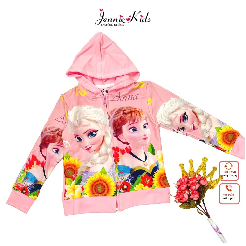 Áo khoác bé gái 1-10 tuổi size đại thun Cotton da cá Jennie kids J485