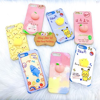 ốp lưng iPhone 6G 6s 6plus 7plus 8plus trái đào 3d dẻo mịn chống sốc