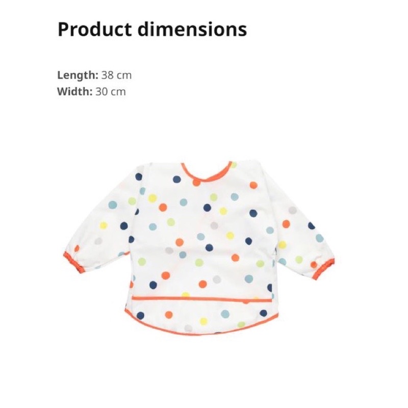 áo ăn dặm IKEA KLADDIG (Xách tay chuẩn Thái)