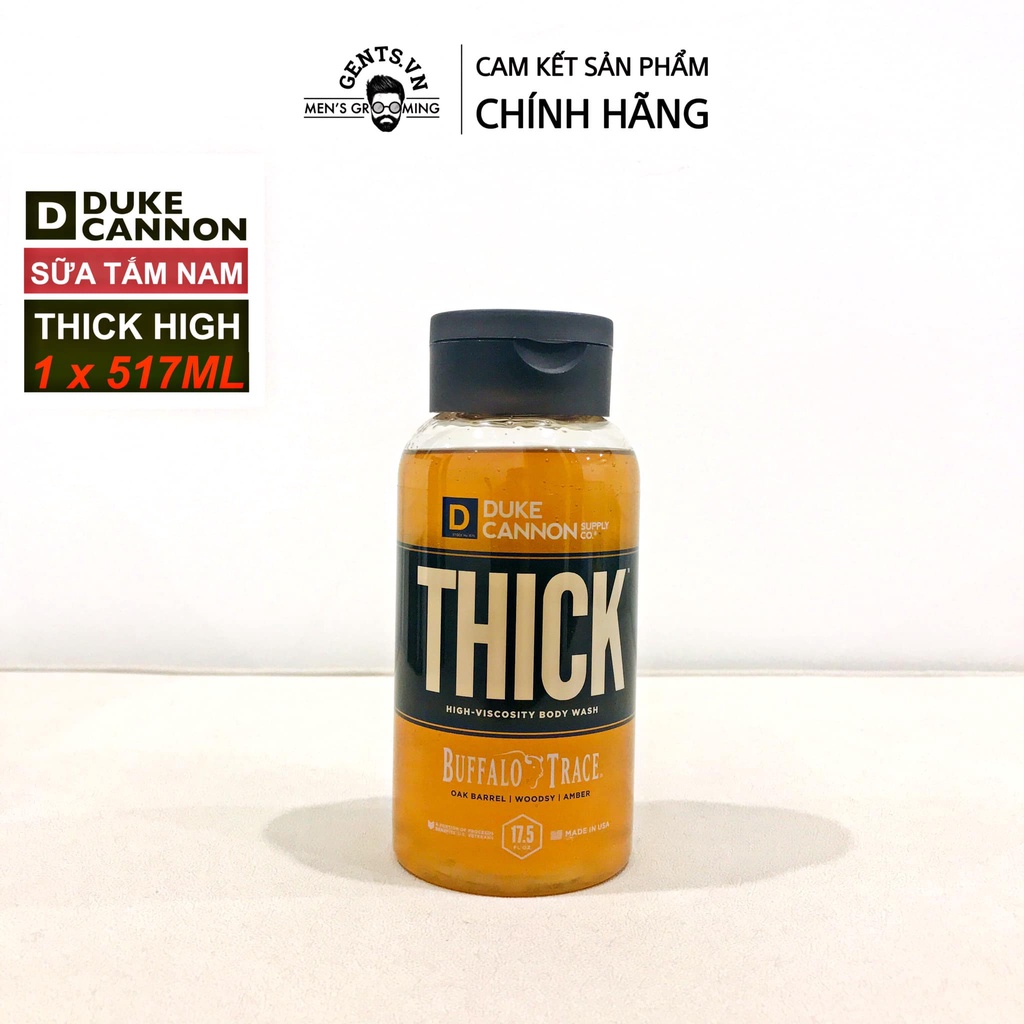 Bourbon Oak Barrel | Sữa tắm nam Duke Cannon Thick High - Viscosity Body Wash 517ml