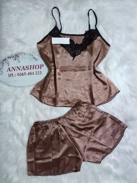 (45 - 58 ký) BỘ NGỦ HAI DÂY PHI BÓNG PHỐI REN (hình thật + video shop) | BigBuy360 - bigbuy360.vn