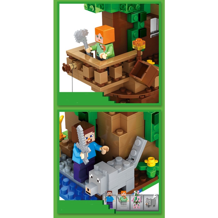 [THẢO NGUYÊN]  Đồ Chơi Lắp Ráp Lego Minecrraft My World  Thảo Nguyên Xanh Bộ Đồ Chơi Rèn Luyện Tính Kiên Nhẫn Cho Trẻ