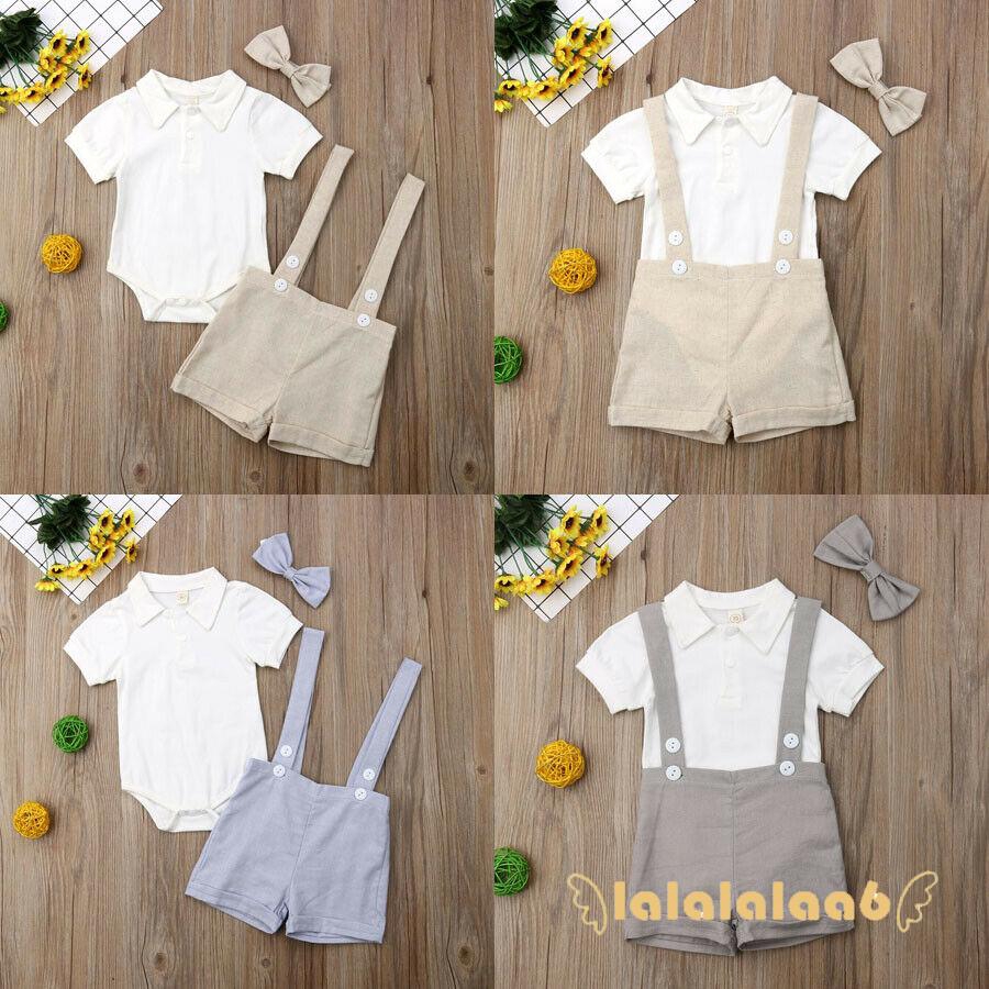 Áo liền quần + Quần + nơ đáng yêu cho bé