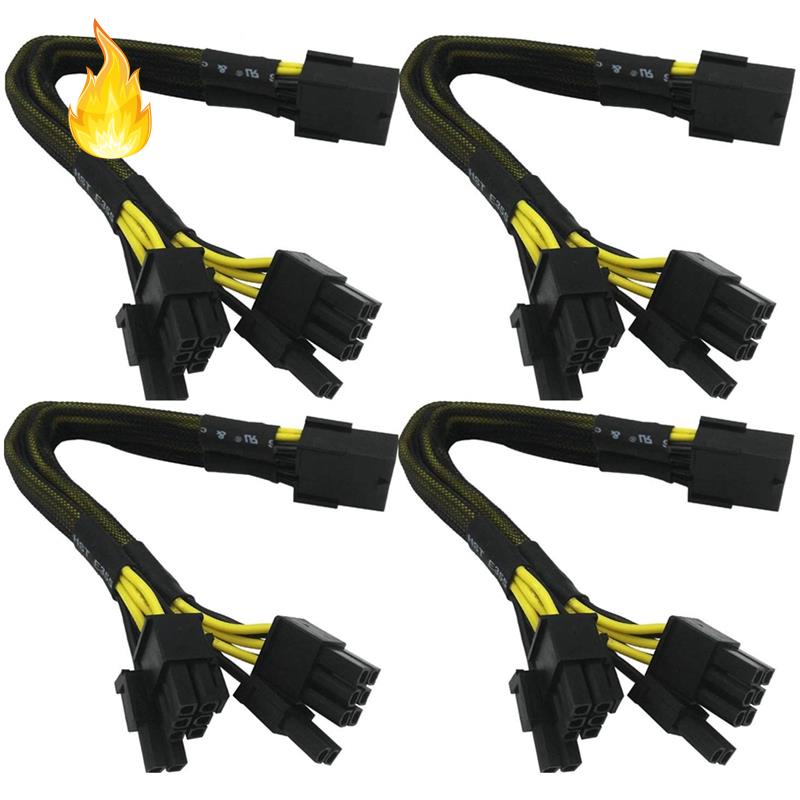 Cáp Chia Chuyển Đổi PCI-E Sang Hai Cổng 8 Pin 8 Pin (6+2) Male 18 AWG PCI-E GPU Miner