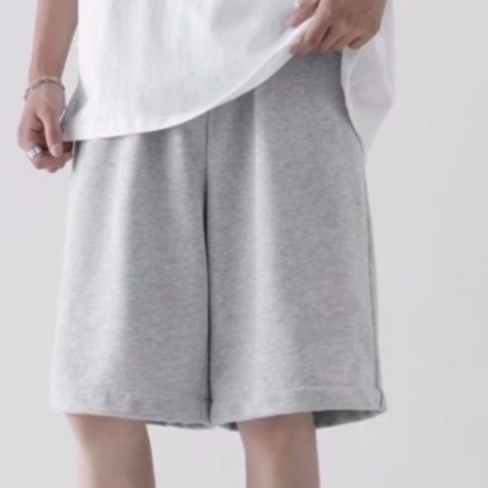 Quần Short Thể Thao Ống Rộng Màu Trơn Thời Trang Hàn Quốc Cho Nam Nữ