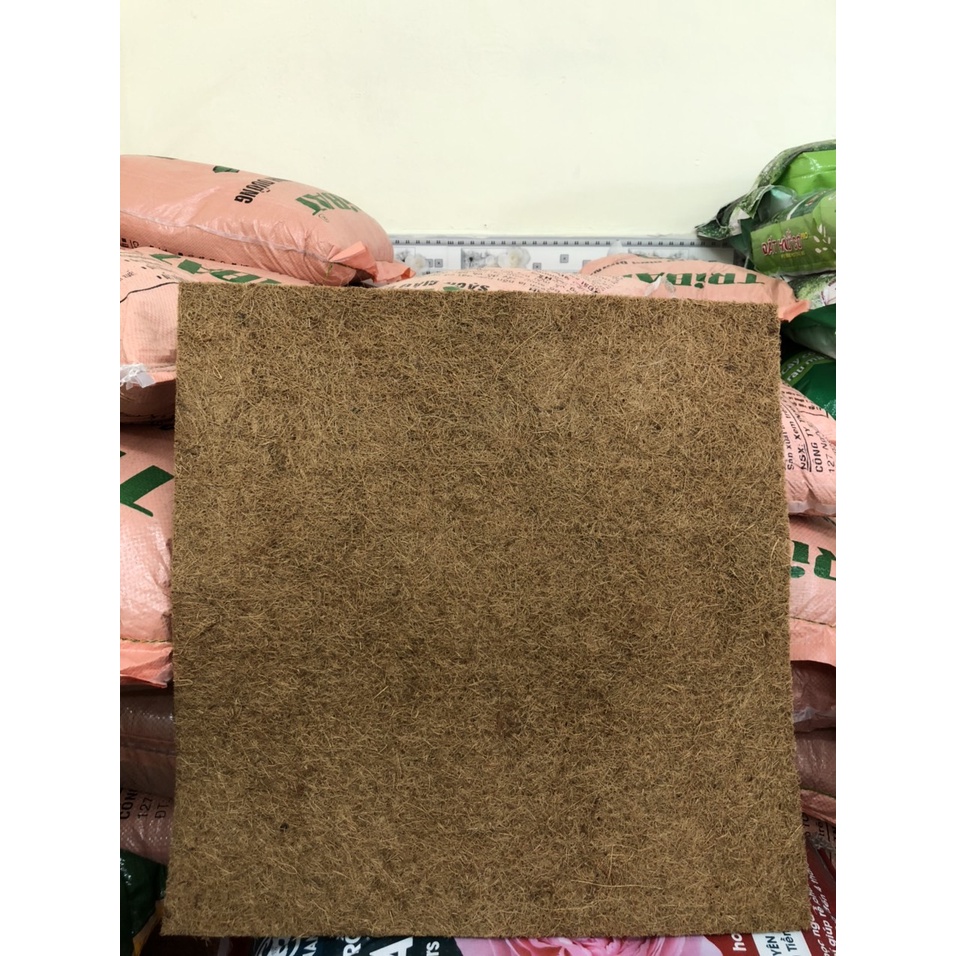 Thảm xơ dừa 50x50, giá thể trồng lan, xơ dừa ép hàng đẹp, đa năng, thảm dừa giữ ẩm cho cây