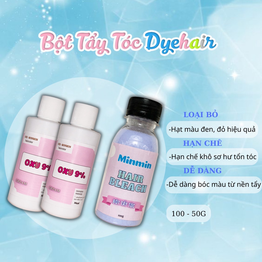 BỘT TẨY TÓC [ BỘT TẠO NỀN TÓC , tặng kèm oxy trợ dưỡng]
