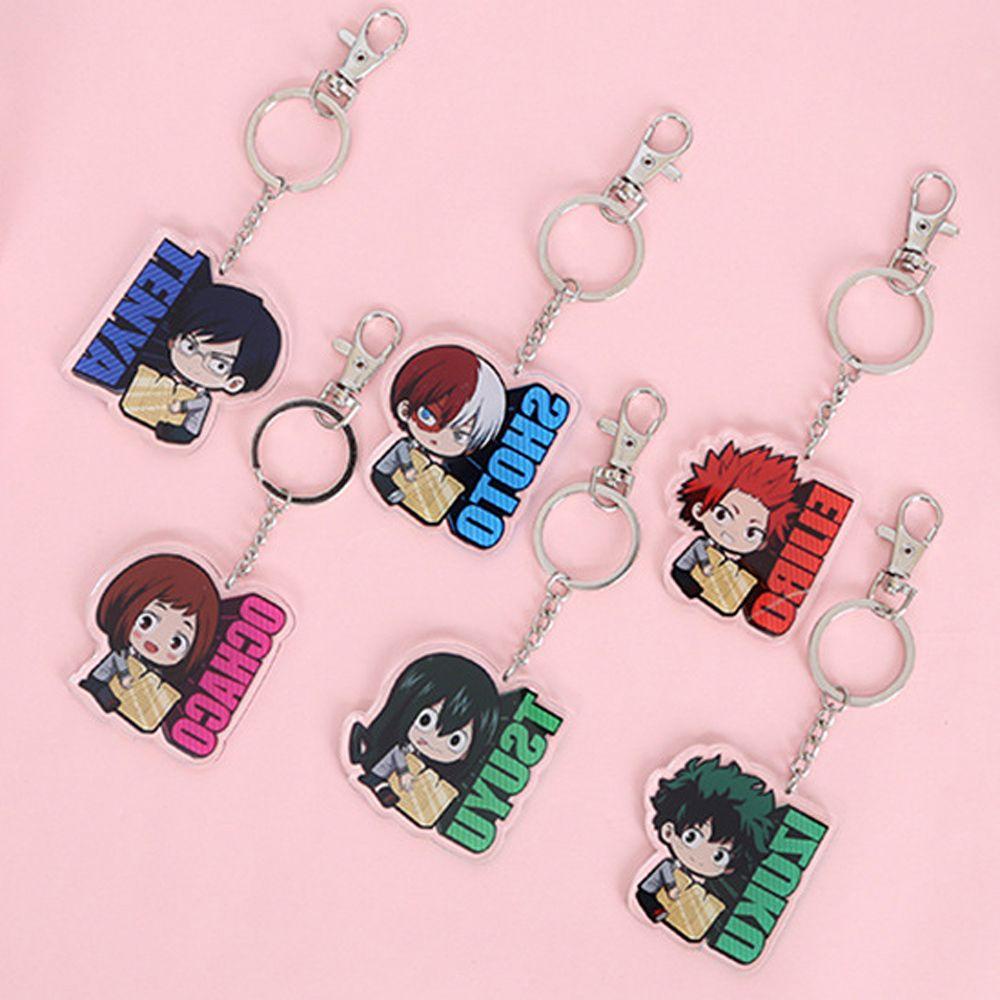 HARRIETT Móc Khóa In Hình Nhân Vật Midoriya Izuku Hai Mặt Shoto / Izuku Todoroki Shouto