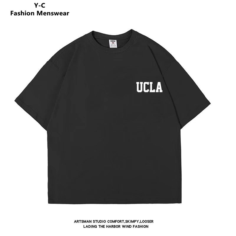 Áo Thun Tay Ngắn Dáng Rộng Cổ Tròn In Chữ Thời Trang Mùa Hè Cho Nam Và Nữ