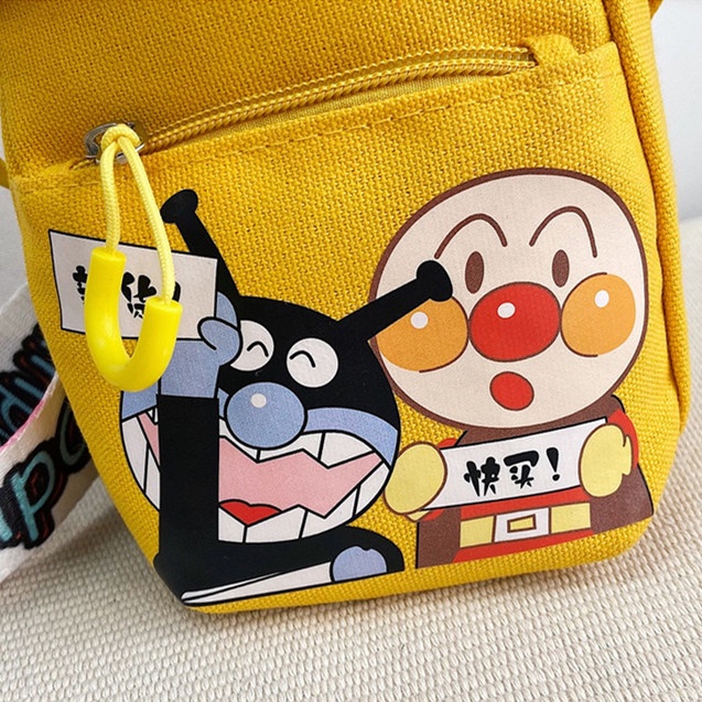 Túi Đeo Chéo Vải Canvas Họa Tiết Hoạt Hình Dễ Thương Cho Bé
