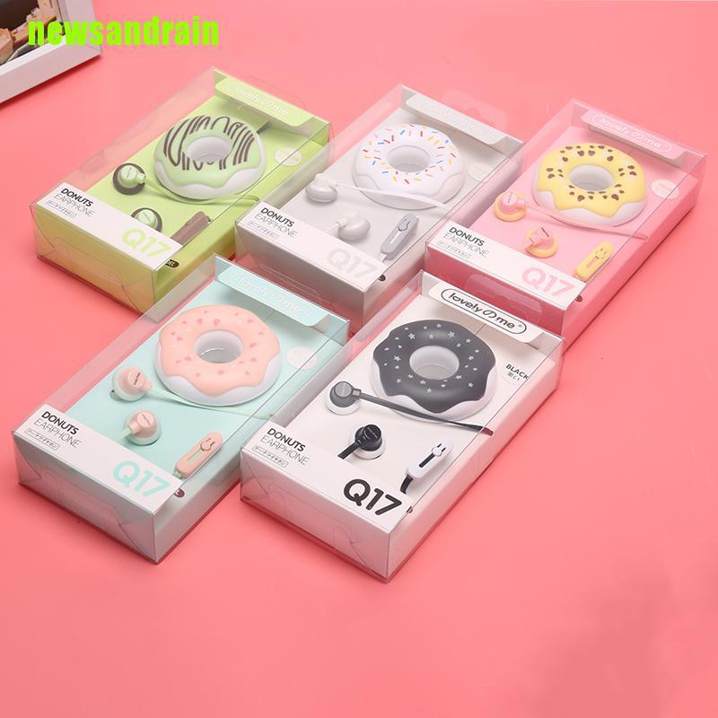 Tai Nghe Nhét Tai Hình Bánh Donut Macarons 3.5mm Dễ Thương Cho Bé | BigBuy360 - bigbuy360.vn