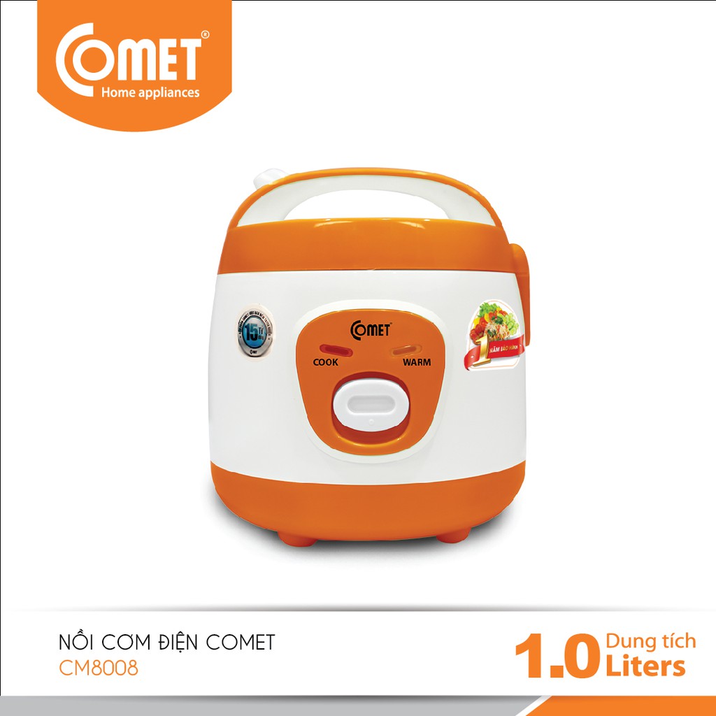 [Mã ELHADEV giảm 4% đơn 300K] Nồi cơm điện COMET CM8008 - 1L