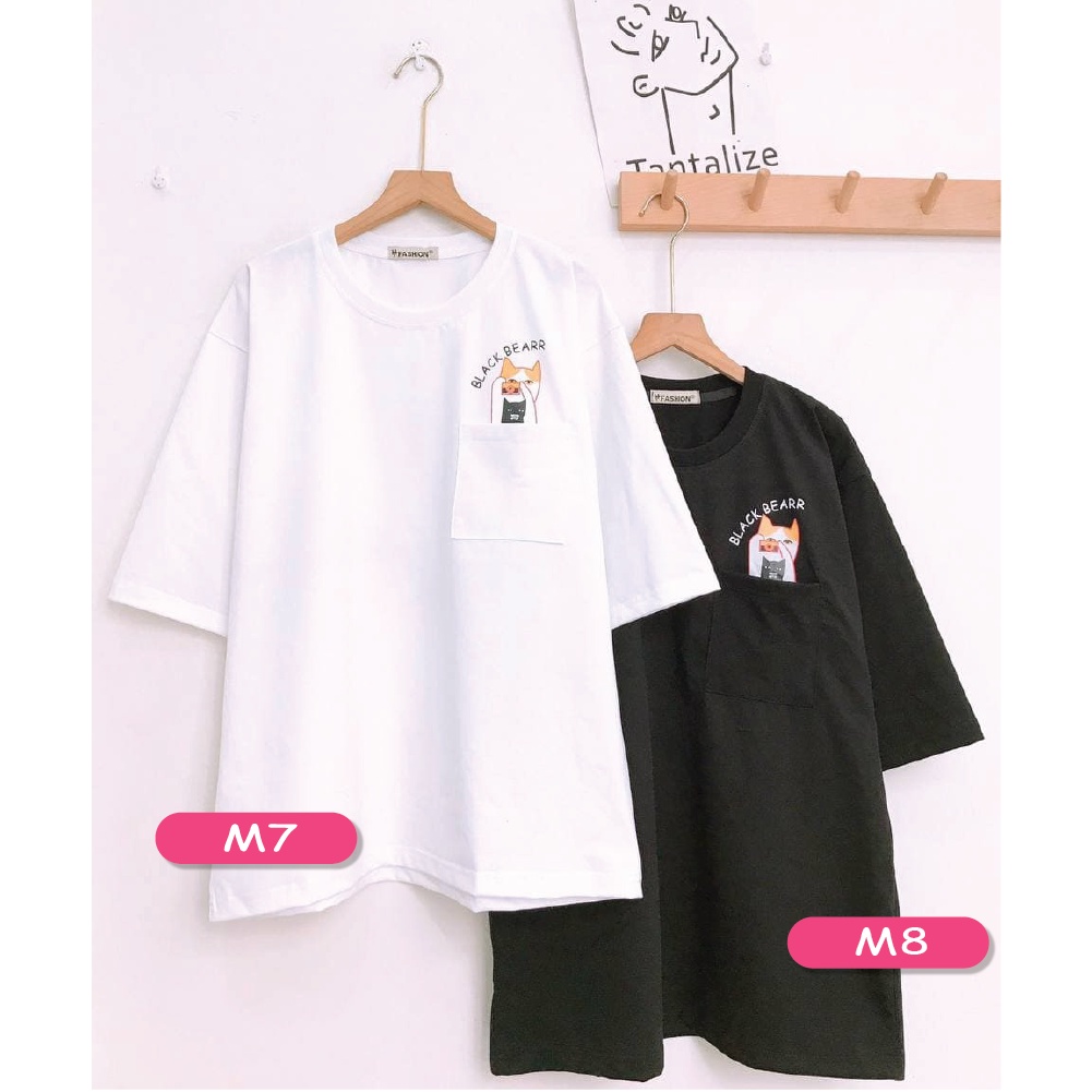 Áo thun tay lỡ ulzzang basic tee chất cotton form rộng unisex [Nhiều Mẫu ] - Áo phông trơn Kyubi ATTL25