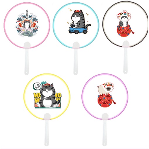 Quạt trong usagyuuun QTI6 hoàng thượng mèo capoo hoa cúc pusheen roro jump gấu dâu tây lotso thỏ stella cáo lina